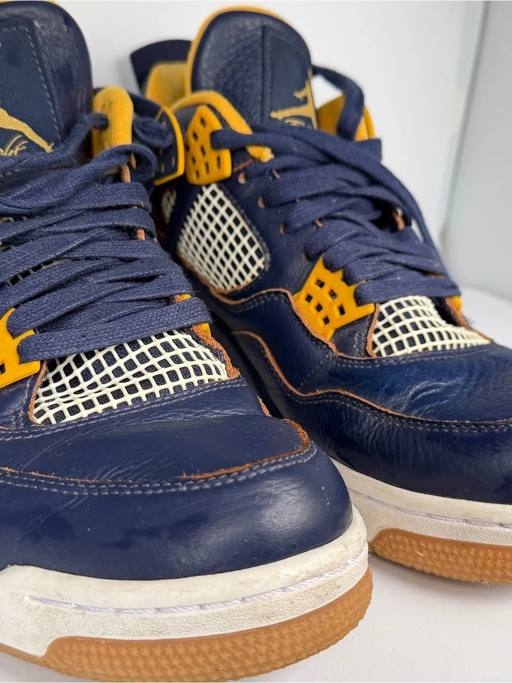 Air Jordan 4 Retro “Dunk From Above” Midnight Navy Gold Size 9 Men’s